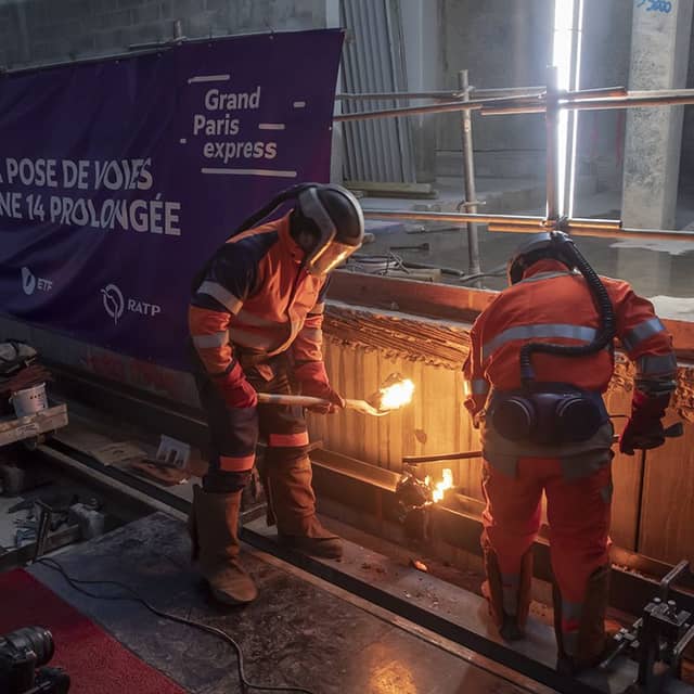 Fin de la pose des voies sur la ligne 14 prolongée du métro parisien