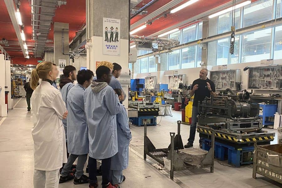 Visite de l'atelier mécanique