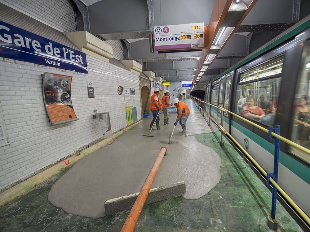 Travaux menés sur la ligne 4 du métro parisien dans le cadre de son automatisation